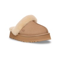 UGG ウィメンズ ディスケット スリッパ サンド 1122550 - 室内外兼用の快適なシープスキン プラットフォームスリッパ