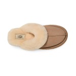 UGG Damen Disquette Hausschuh Sand 1122550 - Bequeme Schaffell Plattformhausschuhe für drinnen und draußen