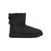 UGG ウィメンズ ミニ ベイリー ボウ II ブーツ ブラック 1016501 - スタイリッシュで快適なリボン付きミニ冬用ブーツ