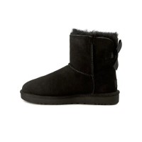 UGG 여성용 미니 베일리 보우 II 부츠 블랙 1016501 - 스타일리시하고 따뜻한 리본 디테일 미니 겨울 부츠