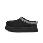 UGG 여성용 Tazz 블랙 슬리퍼 – 따뜻한 울 안감 겨울 신발 (모델 1122553-BLK)