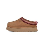 UGG Damen Tazz Hausschuhe Kastanienbraun 1122553 - Gemütliche Lammfellplattform-Hausschuhe für drinnen und draußen