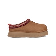 UGG レディース タズ スリッパ 栗色 1122553 - 室内外で履ける快適なシープスキンプラットフォームスリッパ