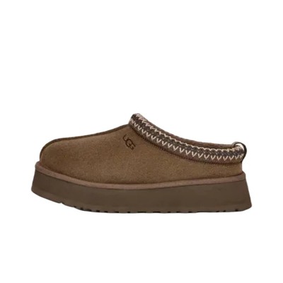 UGG Women's Tazz Slipper Hickory 1122553 - Cozy Suede Platform Slippers with Sheepskin Lining for Indoor and Outdoor Wear