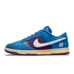 Undefeated x Nike Dunk Low SP Blue & Purple Snake Print Sneakers