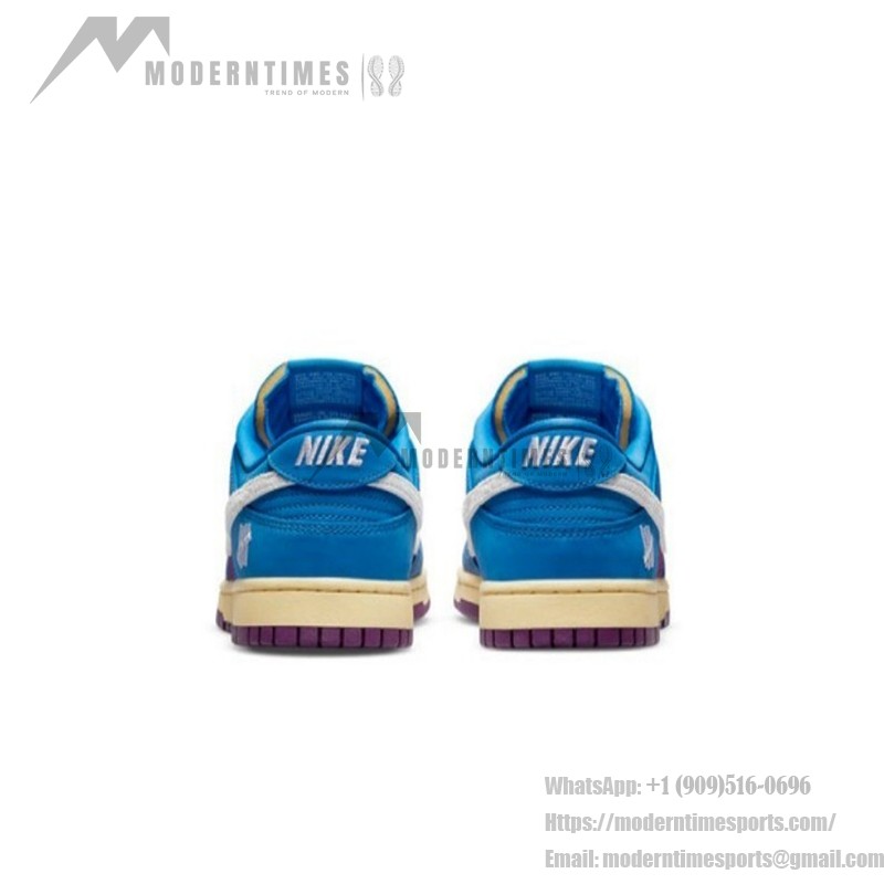 Undefeated x Nike Dunk Low SP Blue & Purple Snake Print Sneakers