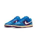 Undefeated x Nike Dunk Low SP Blue & Purple Snake Print Sneakers