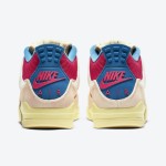 Side view of the Union x Air Jordan 4 "Guava Ice" DC9533-800 sneaker in vibrant colors