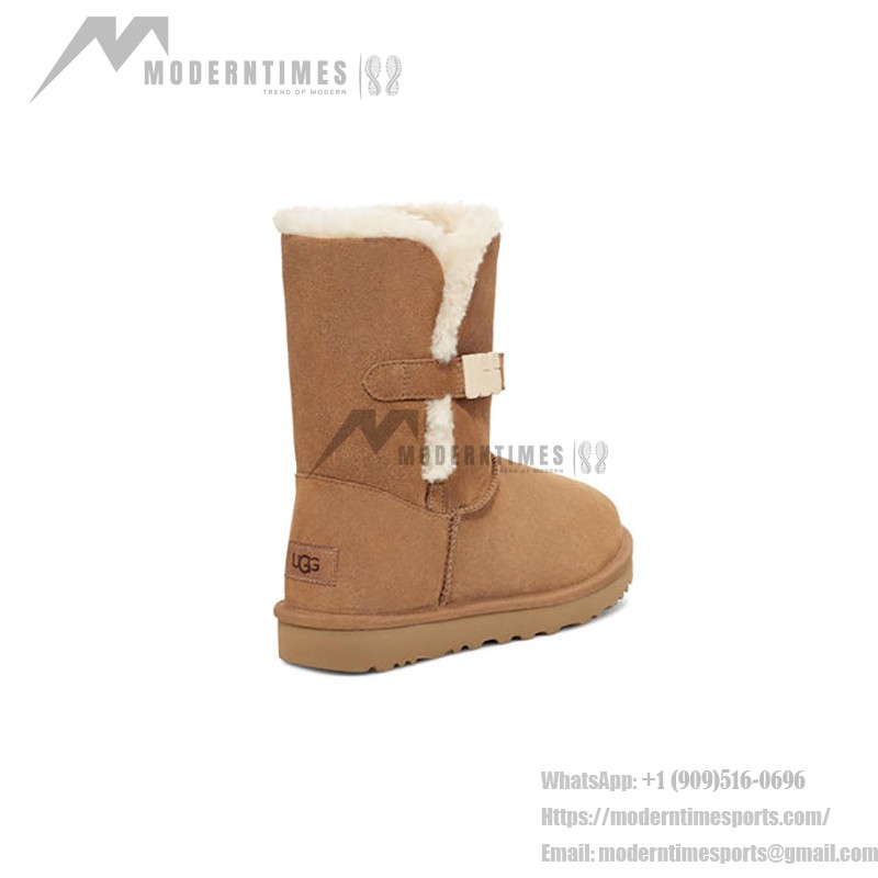 UGG Women's Bailey B2S Chestnut 1153612 with Sheepskin Lining and UGG Buckle