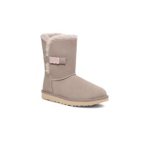 UGG ウィメンズ ベイリー B2S オイスター 1153612 - おしゃれなUGGストラップ付き快適シープスキンミドルブーツ