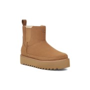 UGG レディース クラシック チェルシー プラットフォーム ミニ ブーツ チェスナット 1158051 - 毎日の快適さのためのスタイリッシュなスエードプラットフォームブーツ