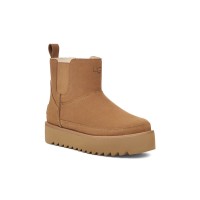 UGG Women's Classic Chelsea Platform Mini Boot Chestnut 1158051 - Stylish Suede Platform Boots for Everyday Comfort