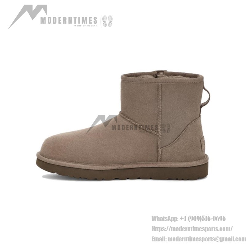 UGG Damen Classic Mini Bailey Zip Beige Grau 1151230