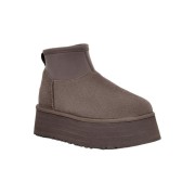 UGG Damen Classic Mini Dipper Thundercloud 1168170-THND - Wasserdichte Plateaustiefel für Stil und Komfort