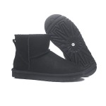 UGG Classic Mini II Black Boots with Sheepskin Lining