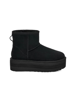 UGG Classic Mini Platform Schwarz: Stilvolle und Bequeme Stiefel mit Modernem Plateau-Design