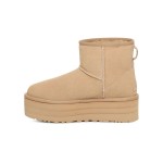 UGG Classic Mini Platform Mustard Seed 1134991 Boots - Sheepskin and Suede Comfort with Platform Sole