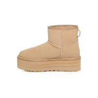 UGG Classic Mini Platform Mustard Seed 1134991 - Stylish Sheepskin Boots with Trendy Platform Sole