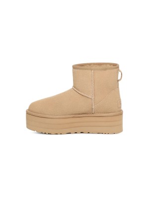 UGG Classic Mini Platform Senfgelb 1134991 - Stylische Schaffellstiefel mit trendiger Plateausohle