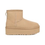 UGG Classic Mini Platform Mustard Seed 1134991 Boots - Sheepskin and Suede Comfort with Platform Sole