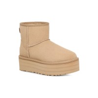 UGG Classic Mini Platform Mustard Seed 1134991 - Stylish Sheepskin Boots with Trendy Platform Sole