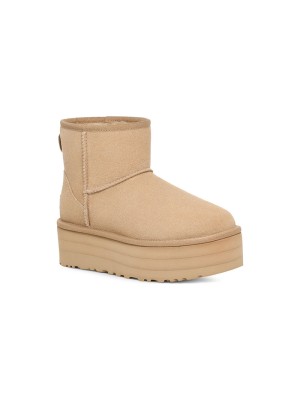 UGG Classic Mini Platform Senfgelb 1134991 - Stylische Schaffellstiefel mit trendiger Plateausohle