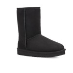 UGG Classic Short II Black Boots with Sheepskin Lining