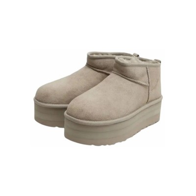 UGG Women's Classic Ultra Mini Platform Goat 1135092 - Trendy Sheepskin Boots with Elevated Platform Sole