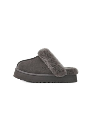 UGG Disquette Gray 1122550 - Luxurious Sheepskin Slippers for Cozy Comfort