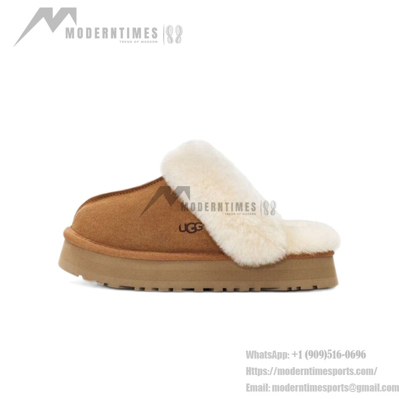 UGG Disquette Chestnut 1122550 Slippers - Sheepskin and Suede Comfort