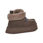 UGG Damen Funkarra Cabin Cuff Stiefel Braun 1143954 - Wildlederstiefel mit Lammfellfutter