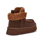 UGG Damen Funkarra Cabin Cuff Stiefel Braun 1143954 - Wildlederstiefel mit Schaffellfutter