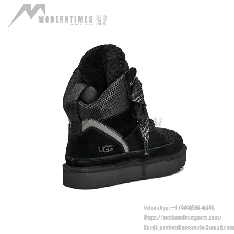 UGG Women's Highmel Black High-Top Sneakers – Stylish & Warm Winter Footwear (Model 1145390-BLK)