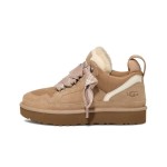 UGG Women's Lowmel Sand 1144032 - Stylish Suede Sneakers with Sheepskin Lining