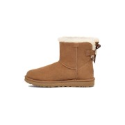 UGG Women's Mini Bailey Bow II Chestnut 1153611: Cozy Sheepskin Boots with Stylish Bow Detail