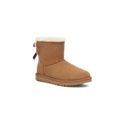 UGG Women's Mini Bailey Bow II Chestnut 1153611: Cozy Sheepskin Boots with Stylish Bow Detail