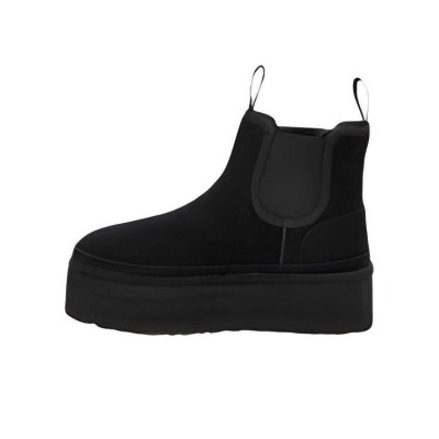 UGG Neumel Platform Chelsea Boot Black 1134526: Bold and Stylish Suede Platform Boots