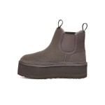 UGG Women's Neumel Platform Chelsea Boot in Grey with Sheepskin Lining