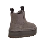 UGG Women's Neumel Platform Chelsea Boot in Grey with Sheepskin Lining