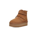 UGG ニューメル プラットフォーム チャッカ チェスナット 1130554 ブーツ - シープスキン裏地のスエードとプラットフォームソール