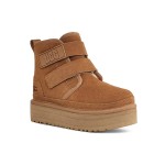 UGG ニューメル プラットフォーム チャッカ チェスナット 1130554 ブーツ - シープスキン裏地のスエードとプラットフォームソール