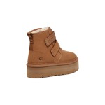 UGG ニューメル プラットフォーム チャッカ チェスナット 1130554 ブーツ - シープスキン裏地のスエードとプラットフォームソール