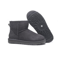 UGG Damen Classic Mini II Stiefel Grau 1016222 - Bequeme und stilvolle Fleece-gefütterte Winterstiefel