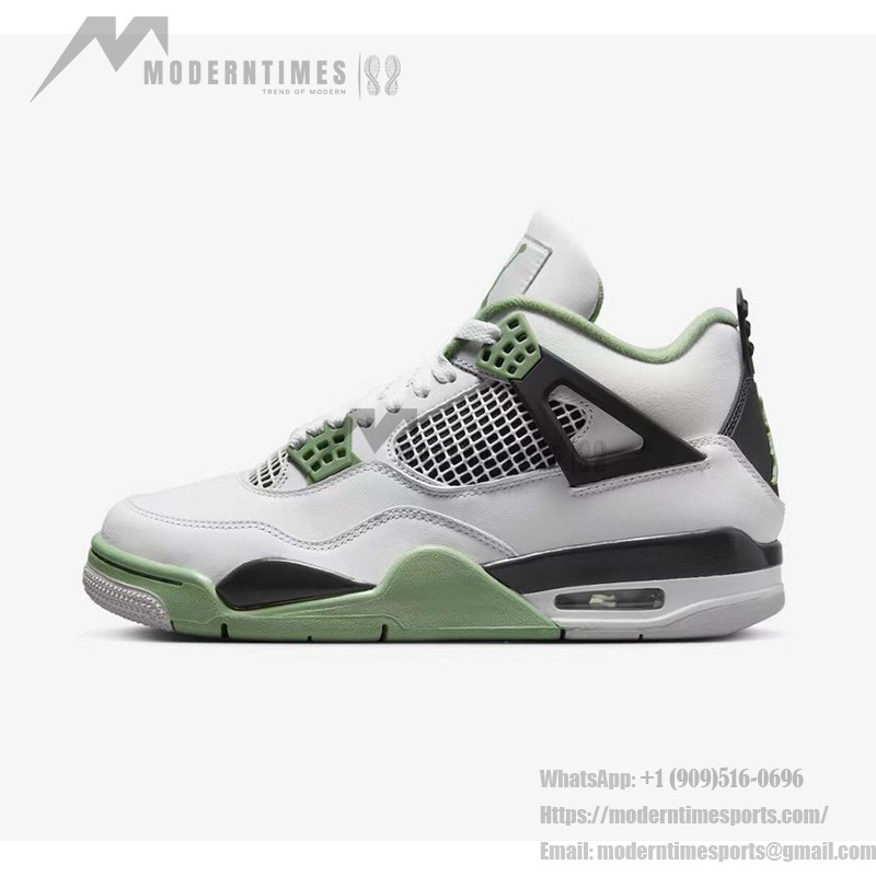 Air Jordan 4 Retro Seafoam sneaker in green colorway