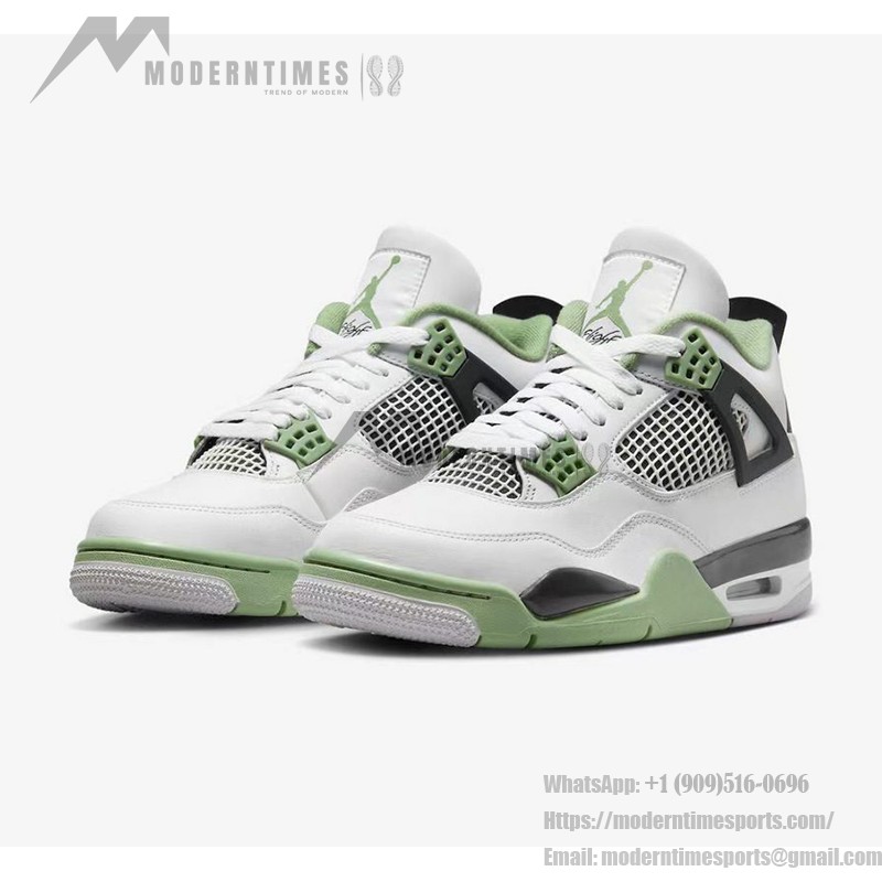 Air Jordan 4 Retro Seafoam sneaker in green colorway