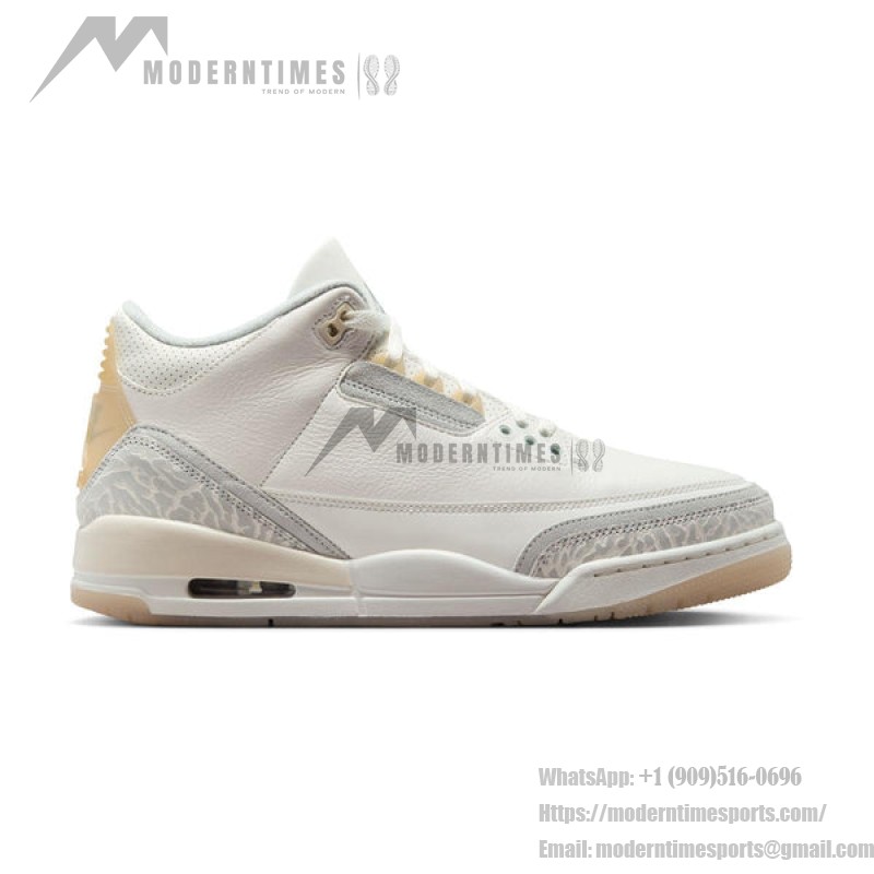 Air Jordan 3 Retro Craft Sneakers in Ivory, Product Code FJ9479-100