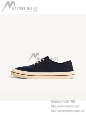 Loro Piana Nantucket Walk Sneaker FAR1445 W000 Blue Navy – Luxury Italian Canvas Sneakers for Men & Women | Lightweight Quiet Luxury Casual Shoes