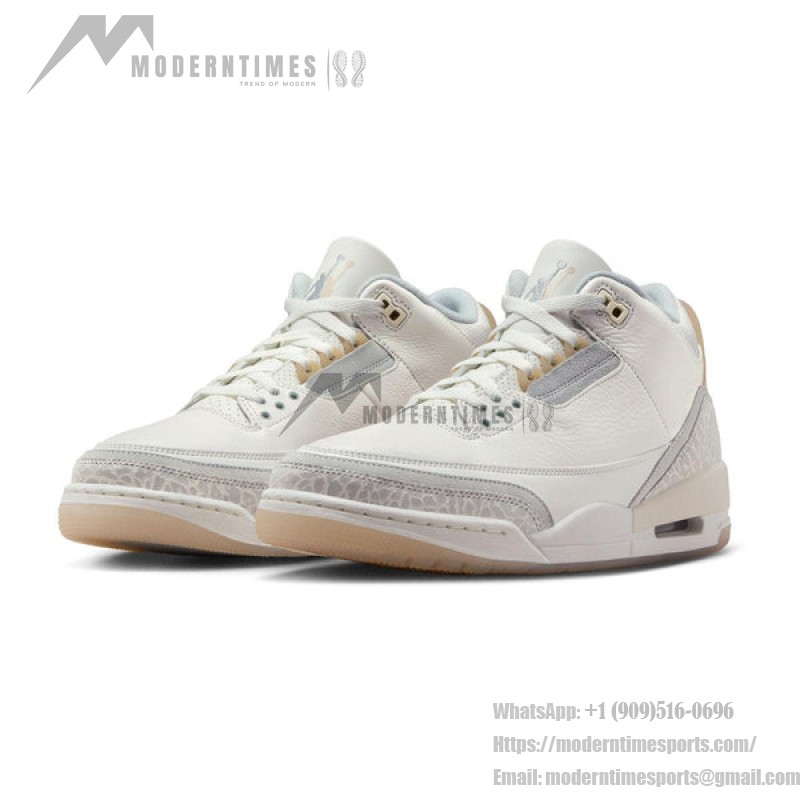 Air Jordan 3 Retro Craft Sneakers in Ivory, Product Code FJ9479-100