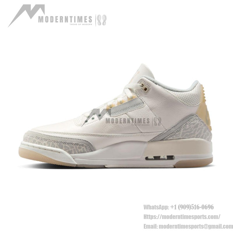 Air Jordan 3 Retro Craft Sneakers in Ivory, Product Code FJ9479-100