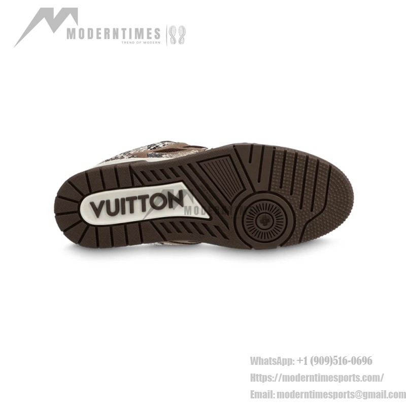 Louis Vuitton Skate Sneaker Brown Snakeskin 1ABMG5 - Premium Designer Sneaker